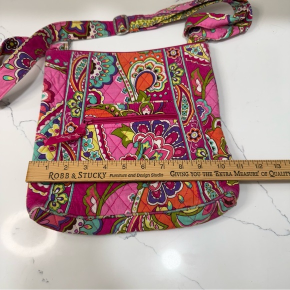 Vera Bradley Pink and Orange Floral Crossbody Bag - Picture 6 of 7